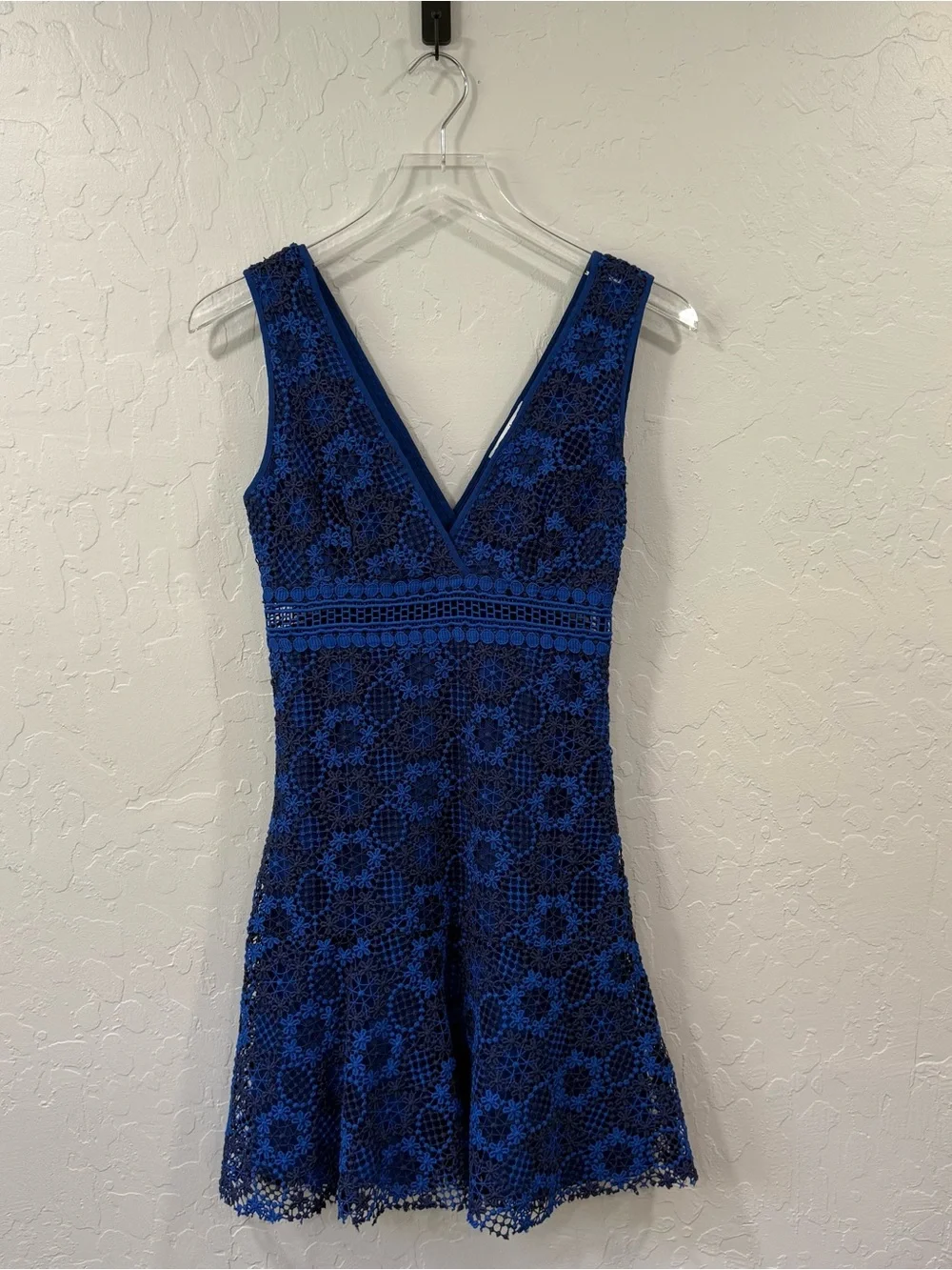Sandro Paris Bella Blue Egyptian Lace Dress Size 0